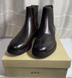 A.P.C. サイドゴアブーツ 43 マロン - メルカリ