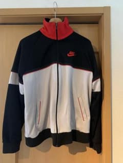 NIKE トラックジャケット ブラック×ホワイト×レッド Lのサムネイル