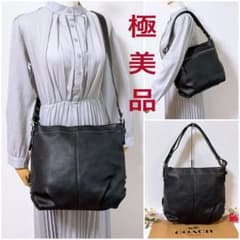 極美品】COACH ショルダーバッグ ダッフル 2WAY 斜め掛け 肩掛け 黒