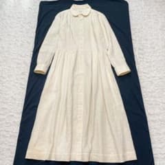 モリカゲシャツ 京都 【S】 丸襟 丸柄 ロングシャツフレアワンピース モリカゲシャツ 京都 【S】 丸襟 丸柄 ロングシャツフレア