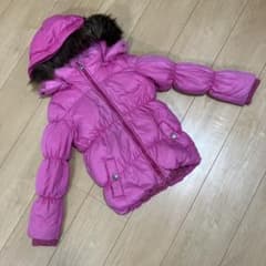 GAPkids 120 ダウンコート　フード、ファー取り外し可　ピンク　女の子のサムネイル