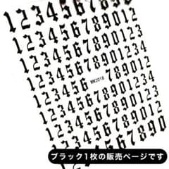 「CL701」ネイルシール　数字　ナンバー　ブラック　デコシール　ネイルアートのサムネイル