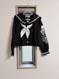 セーラー服 上着 スカート セットアップ スカル 薔薇のサムネイル