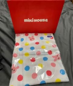 ミキハウス　ガーゼバスタオル　新品未使用　紙袋付きのサムネイル
