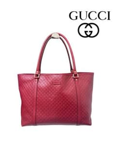 美品】GUCCI グッチ マイクロGG トートバッグ 449647 レッド - メルカリ