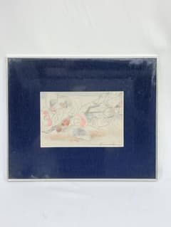 亀田正一 水彩・鉛筆画 植物 花 抽象作品 額装 サイン入り 絵画 - メルカリ