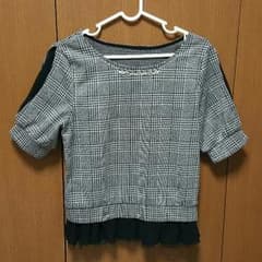セシルマクビー グレンチェックペプラムトップスのサムネイル