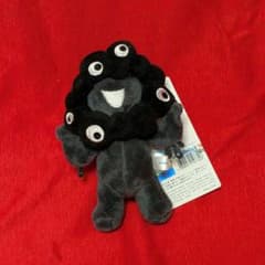 黒ミャクミャク　カラビナぬいぐるみマスコットキーホルダー　立ち姿のサムネイル