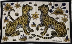 HERMÈS-PARIS ヒョウ柄ブランケット HERMÈS-PARIS ヒョウ柄ブランケット - メルカリ