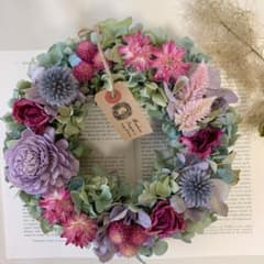 ドライフラワー✿︎秋を感じるリースのサムネイル