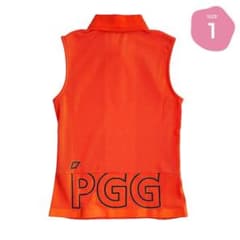 2点セット PGG ノースリーブポロシャツ スカート サイズ0 278 PGG 新品タグ付き ノースリーブポロシャツ オレンジ サイズ1 M