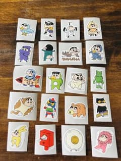 크레용 신짱 나리키리 코믹 미니 씰 20장 세트 레어 레트로 만화