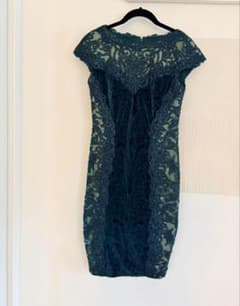 TADASHI SHOJI 深緑 レースドレス XS 未使用のサムネイル