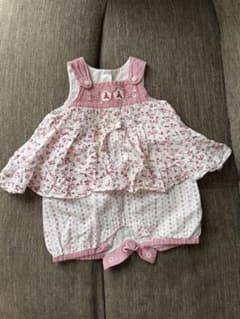 赤の花柄ロンパースのサムネイル