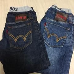 EDWINストレートデニム140cmのサムネイル