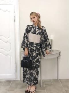 GRL モノトーン花柄 浴衣・帯セットのサムネイル