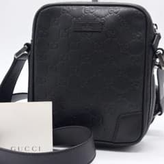 GUCCI グッチ ショルダーバック グッチシマレザー ブラック 162915 