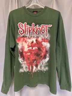 Slipknot 長袖 Tシャツ ロンT カーキ Lサイズ　2002年 Slipknot 長袖 Tシャツ ロンT カーキ Lサイズ 2002年 - メルカリ