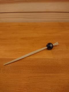 玉カンザシ 手作り 黒金のサムネイル