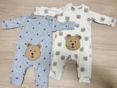 baby GAP ベビー ロンパース 2枚セット くま柄　くまけつ 双子のサムネイル