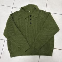 美品！fig LONDON ／ジェットランドウールPOLOニット グリーン - メルカリ