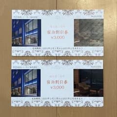 トーセイ 宿泊割引券 株主優待6,000円分のサムネイル