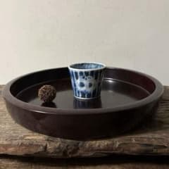古伊万里染付縦縞鼓文蕎麦猪口 1点 江戸時代 アンティーク 白磁酒器 盃