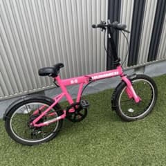 ★２０インチ★ハマー★折り畳み自転車★ピンク★中古★ ☆20インチ☆ハマー☆折り畳み自転車☆ピンク☆中古☆ - メルカリ