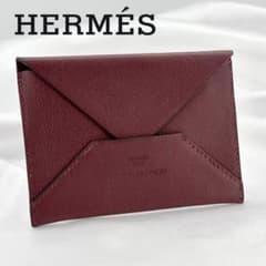 HERMES エルメス レザー フラグメントケース ケース ボルドー系 HERMES エルメス カードケース 名刺入れ レザー ボルドー 希少 - メルカリ