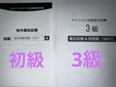 ネイル検定 筆記 模擬問題集 初級・中級セット A〜E 解答付き 書き込みなしのサムネイル