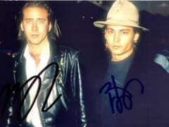 ニコラス・ケイジとジョニー・ディップ直筆サイン入り2Lサイズ写真… ニコラス・ケイジとジョニー•ディップ直筆サイン入り2Lサイズ写真