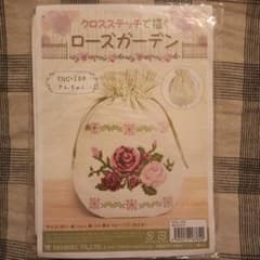 KNC-200 ローズガーデン 刺繍キット　きんちゃくのサムネイル