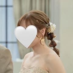 ウェディング ピアス フラワー ゴールド パール 花 ブライダルのサムネイル