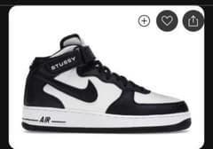 STUSSY エアフォース1 ブラック/ホワイトのサムネイル