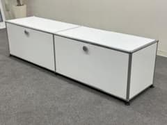ラスト１点！USMハラー■サイドボード　テレビボード　2列1段　白　幅152cm USMハラー□サイドボード テレビボード 2列1段 白 鍵なし 幅152cm