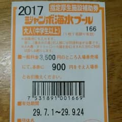 まだまだチャンスあり！長島プール割引券３枚のサムネイル