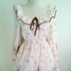 タグ付き新品　リズリサ　花柄　ワゴン柄ワンピ　完売　レア　姫系　秋冬のサムネイル
