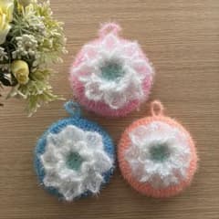 ハンドメイド スセミたわし 韓国たわし3個セットのサムネイル