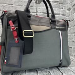 美品✨サマンサキングス ビジネスバッグ 2way ブレイン レザー カーキ 