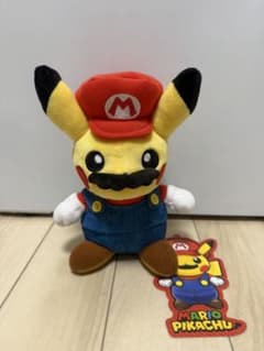 マリオピカチュウ ぬいぐるみ(タグあり) タグ付き美品】マリオピカチュウ ぬいぐるみ ポケモンセンター限定品