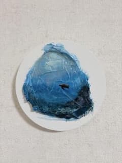 【一点物】海亀の散歩 アクリル画のサムネイル