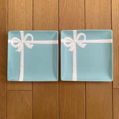 Tiffany & Co. 水色リボン皿 2枚セット - メルカリ