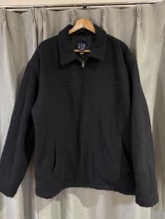 00s OLD GAP ウール ドリズラージャケット ブラック 裏地キルティング