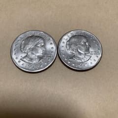 1ドル硬貨　スーザン　希少価値の高いワイドリムと通常版のセット 1ドル硬貨 スーザン 希少価値の高いワイドリムと通常版のセット - メルカリ