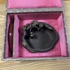 書道 硯 梅花坑水盂枝に鳥型 美術品 芸術家 骨董品 工芸品 最高級 中国