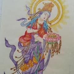 五十嵐由家　仏画　409「観世音菩薩」 五十嵐由家 仏画 409「観世音菩薩」 - メルカリ