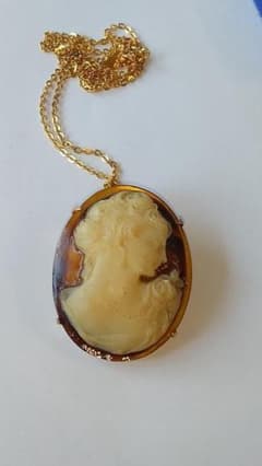 カメオ CAMEO ペンダントトップ 2WAY ヴィンテージ ネックレス 美品 