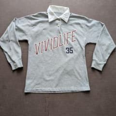 VIVIDLIFE 長袖 ラガーシャツ グレー