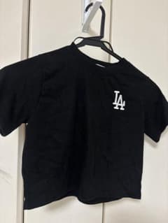 LAロゴ 刺繍 半袖 Tシャツ ブラックのサムネイル