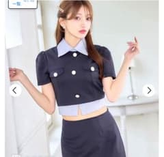 ネイビー ショートスリーブ タイトドレスのサムネイル
